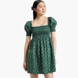 NWT Hill House Home | Emerald Trellis Athena Nap Dress